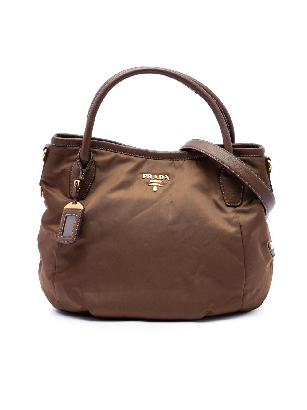 Prada Vitello Daino Trimmed Tessuto #336285P55B